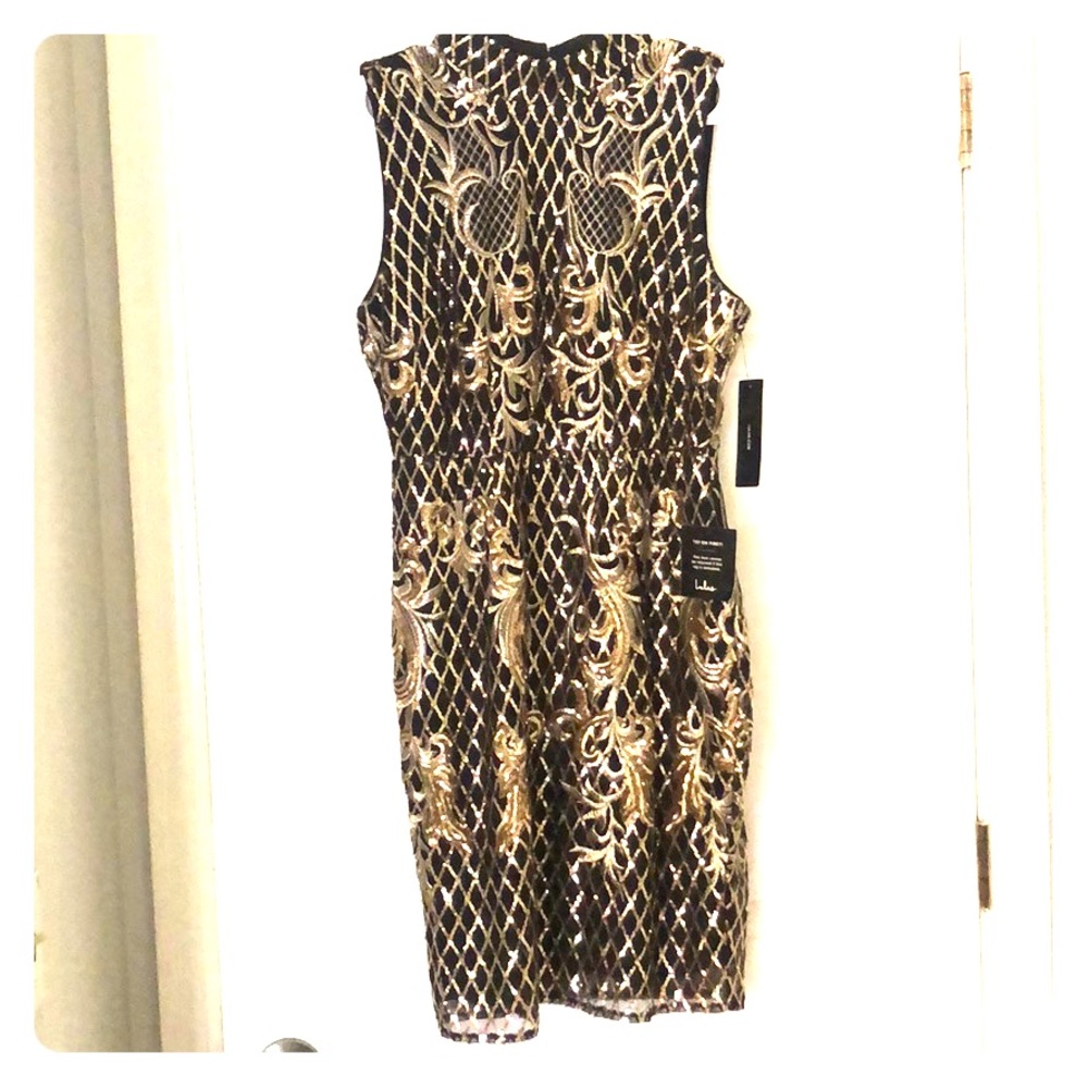 Gold and Black Sequin dress